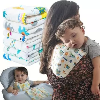 1/3/6 шт. Детские муслиновые мочалки, полотенце для лица новорожденного, многоразовые салфетки и подарок для душа для регистрации ребенка 1pc