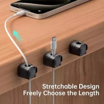 1/3/6 шт. зажимы для кабеля, гладкий регулируемый держатель для кабеля под столом, держатель для проводов, держатель для органайзера кабеля