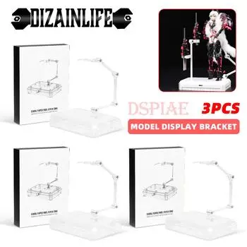 1/3 Action Figurine Display Stand Storage Home Shop Adjustable Table Displaying Base Cinema Game Model Toy Gundam Mount Holder прозрачный