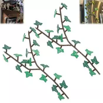 1/3 комплекта 3D-печатных магнитов на холодильник в виде плюща, магниты на холодильник в виде листьев плюща с шарнирными стеблями для домашнего офиса, кухни, холодильника, шкафчика B