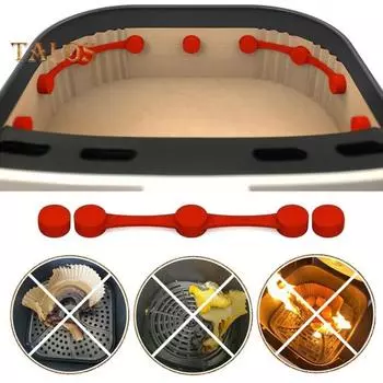 1/3 комплекта магнитов для фритюрницы с силиконовой пряжкой, быстросъемный зажим для пергаментной подкладки для фритюрницы, предотвращающий возгорание бумаги 1 Set