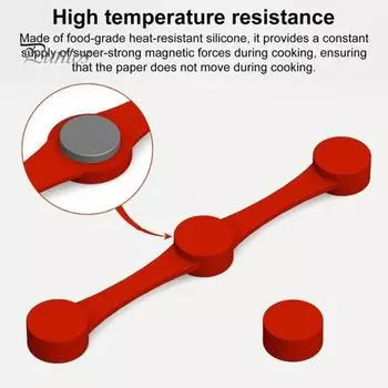 1/3 комплекта магнитов для фритюрницы с силиконовой пряжкой, быстросъемный зажим для пергаментной подкладки для фритюрницы, предотвращающий возгорание бумаги 1 Set