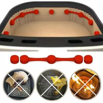 1/3 комплекта магнитов для фритюрницы с силиконовой пряжкой, быстросъемный зажим для пергаментной подкладки для фритюрницы, предотвращающий возгорание бумаги 1 Set