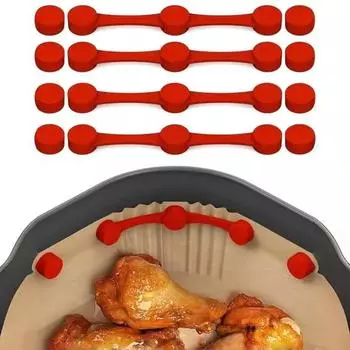 1/3 комплекта магнитов для фритюрницы с силиконовой пряжкой, быстросъемный зажим для пергаментной подкладки для фритюрницы, предотвращающий возгорание бумаги 1 Set