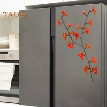 1/3 комплекта магнитов на холодильник в виде плюща с шарнирными стеблями, 3D-печатные растения в виде листьев плюща, магниты на холодильник для домашнего офиса, кухни, холодильника, шкафчика, украшения 1pc жёлтый