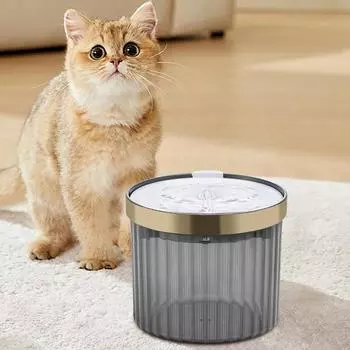 1,3 л умный автоматический фильтр для фонтана для кошек, USB Электрический бесшумный миска для питьевой воды для домашних животных, фонтан для домашних животных, фонтан для кошек Light Luxury