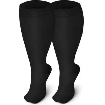 1/3 пары компрессионных носков большого размера для женщин, широкая голень, поддержка до колена для бега, спортивная посадка, для велоспорта XXL