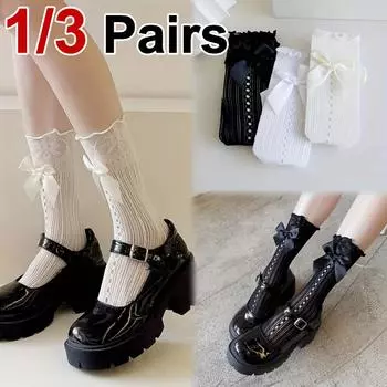 1/3 пары женских носков-бабочек средней длины, летние легкие, дышащие, модные, милые, с отделкой в виде салата, повседневные носки One Size