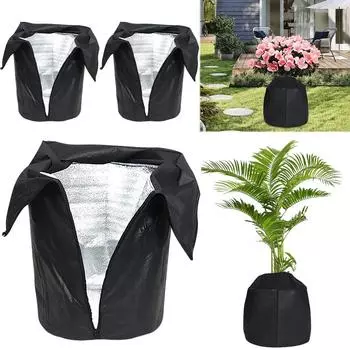 1/3 Pcs Frost Protection Bags Plant Insulation Cover with Drawstring & Zip Anti-freeze Cover Winter Protection for Potted Plants