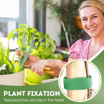 1/3 рулона 20 мм x 5 м многоразовые ленты для вьющихся растений ленты для внутренних и наружных растений патио толстые цветы томатные лозы опоры для деревьев ремни для подвязки 1pc светло-зеленый