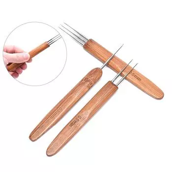 1/3 шт. 0,5 мм крючок для дредов, игольчатый крючок, бамбуковые крючки с ручкой, инструменты для изготовления A-1pc