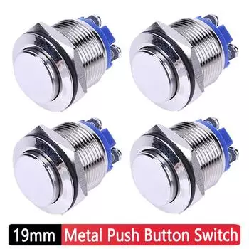 1-3 шт. 19 мм металлические кнопочные переключатели сброса типа 12 В водонепроницаемый автомобильный источник питания для двигателя Вкл. Выкл. Старт Стоп кнопочный переключатель