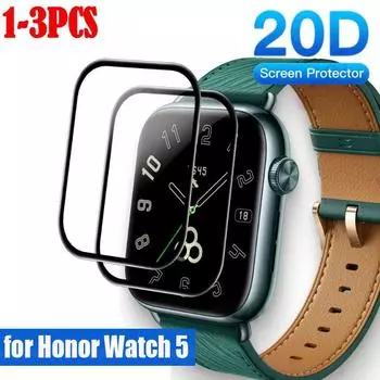 1-3 шт. 20D защитная пленка для экрана Honor Watch 5, антицарапающая пленка, полное покрытие, защитная пленка Ultra-HD для Huawei Honor Watch 5 (Не стекло) 1Pcs чистый