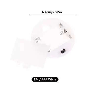 1/3 шт. 3 AAA/AA 4,5 В батарейный отсек с крышкой-выключателем, встроенный держатель для батареек, коробки для хранения батареек, контейнер с розеткой-выключателем 1Pc 3A белый