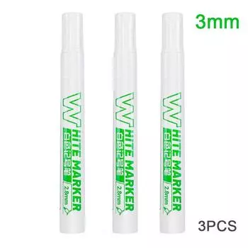 1/3 шт., 3 мм, белый маркер, краска, маслянистая водонепроницаемая ручка для граффити, гелевая ручка 3PCS