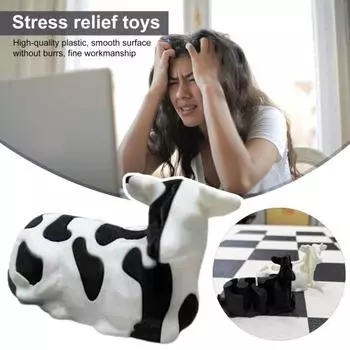 1/3 шт. 3D печатная фигурка молочной коровы, черно-белая статуя крупного рогатого скота, скульптура, игрушка для снятия стресса, домашняя игрушка L