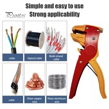 1/3 шт. Автоматический инструмент для зачистки проводов и резки с быстрой фиксацией, противоскользящая ручка, портативный 10-24 AWG, саморегулирующаяся прочность, кабель 2 в 1 красный