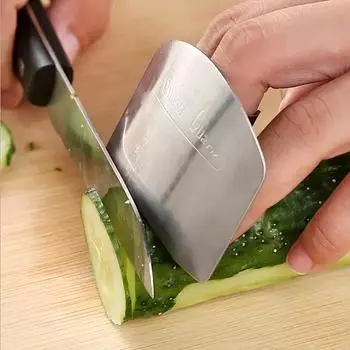 1~3 шт. Аксессуары для кухонных инструментов из нержавеющей стали, защита для пальцев, безопасная нарезка овощей, защита для рук, кухонный инструмент, защита для пальцев 1PC серебряный