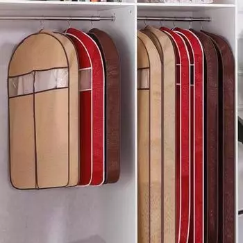 1/3 шт. Чехлы для одежды с прозрачным окошком на молнии, дышащие многоцелевые чехлы для одежды, подвесные чехлы для одежды A хаки