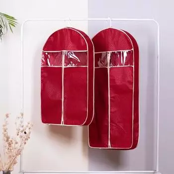1/3 шт. Чехлы для одежды с прозрачным окошком на молнии, дышащие многоцелевые чехлы для одежды, подвесные чехлы для одежды A кофейный