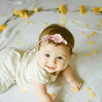 1/3 шт. Детские повязки на голову с цветами, аксессуары для волос, милые головные уборы для девочек, нейлоновая мягкая эластичная повязка на голову, подарки для малышей