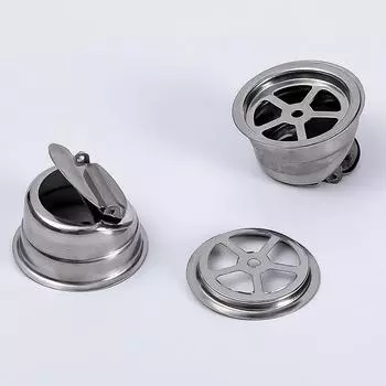 1-3 шт. Фильтр для пола в ванной комнате, сливной фильтр для раковины, гравитационный откидной чехол из нержавеющей стали, двойной сердечник, антизасорение