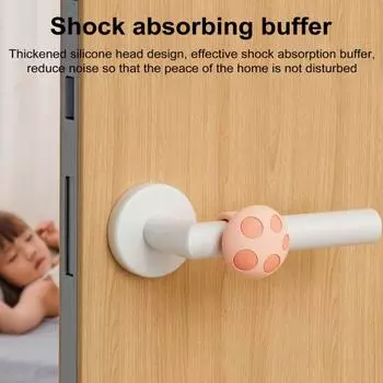 1/3 шт. Грибок дверная ручка бампер кольцо силиконовый дверной стопор настенный протектор дверная ручка ручка антистолкновительное кольцо дверной рычаг буфер бампер 1pc зелёный