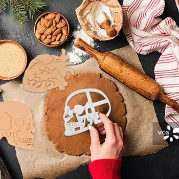 1/3 шт. Хэллоуин Череп в форме мозга формочка для печенья штамп для печенья шоколадный тиснитель формы для выпечки инструменты для украшения вечеринки на Хэллоуин