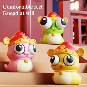 1/3 шт., игрушка-змея с выскакивающими глазами, для снятия стресса, мультяшная сенсорная игрушка-змея для детей и взрослых, игрушка-животное, подарок на Новый год в честь года Змеи