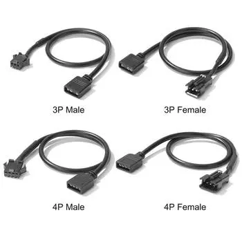 1-3 шт. Кабель-адаптер материнской платы RGB для светодиодной ленты SM Wire 5 В 3-контактный/12 В 4-контактный PC Материнская плата RGB светодиодная лента Конверсионная линия 1pcs