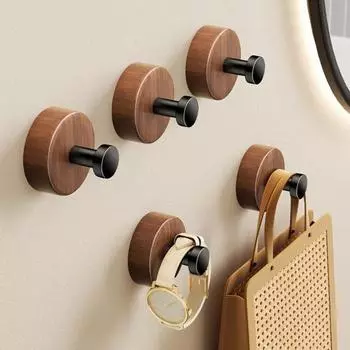 1/3 шт. клеевые деревянные настенные крючки гладкий край сильная несущая способность простая установка 3pcs