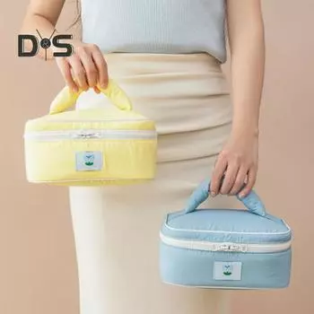 1/3 шт., косметичка с ручкой, водостойкая, легко моется, косметичка с большим отверстием, держатель для косметики для путешествий синий