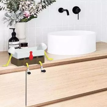 1/3 шт. кухонная раковина, держатель для губки, сливная полка, полый дизайн, простая в установке, вентилируемая самоосушающаяся губка, кухонная посуда 1pc