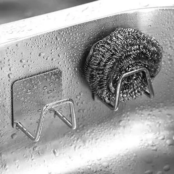 1-3 шт. кухонная раковина из нержавеющей стали, держатель для губок, самоклеящаяся сушилка для слива, полка, бытовые настенные крючки, органайзер для хранения