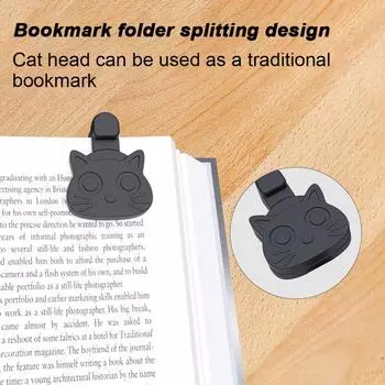 1/3 шт. Магнитная закладка для книг «Котенок» Силиконовые зажимы для закладок «Кот» Сильные магнитные маркеры для страниц чёрный