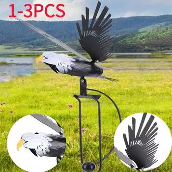 1-3 шт. Металлические вертушки Eagle Wind Spinners Iron Wind Spinners Eagle Stakes Газонные украшения Crafts Garden Art Decor для наружного двора