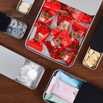 1/3 шт. металлический ящик для хранения гладкий край без заусенцев компактный дизайн портативный многоцелевой прямоугольный пустой мини металлический жестяной контейнер белый