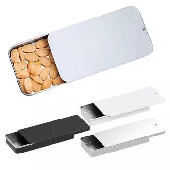 1/3 шт. Металлический ящик для хранения с гладкими краями без заусенцев Компактный дизайн Портативный многоцелевой серебряный