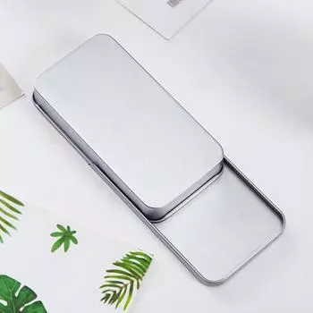 1/3 шт. металлический ящик для хранения гладкий край без заусенцев компактный дизайн портативный многоцелевой прямоугольный пустой мини металлический жестяной контейнер чёрный