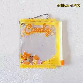 1/3 шт. Мини-сумка для хранения значков в стиле аниме, защитная оболочка, сумка для игрушечной куклы, прозрачная сумка для демонстрации, подвесной брелок, декоративный подарок 1PCS