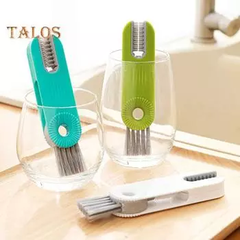 1/3 шт. Многофункциональная щетка для чистки 3-в-1 для зазора в крышке бутылки Многофункциональный инструмент для чистки домашней кухни для изолированной спортивной бутылочки Детская бутылочка