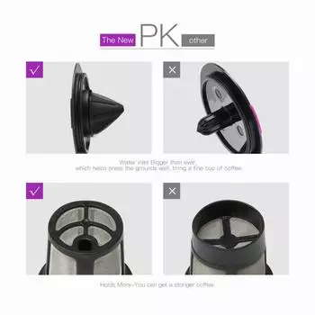 1/3 шт. Многоразовые кофейные фильтры-корзины K-cup, кофейные капсулы-капельницы K-Carafe, совместимые с кофемашинами Keurig Maker Black 1,0 и 2,0 K Cup