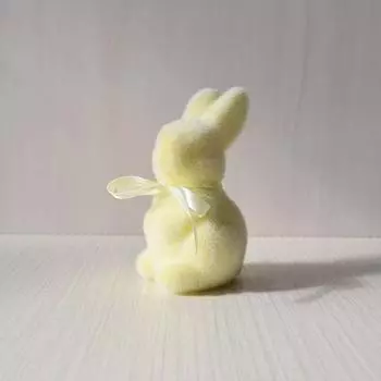 1/3 шт. Мох кролик украшение имитация пасхального кролика фигурки 4 цвета пенопласт украшение стол дома кухня с бабочкой милый 22x8x8 см жёлтый
