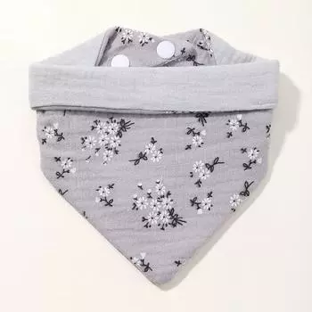 1/3 шт. Набор детских повязок на голову и слюнявчиков с цветочным принтом для новорожденных, двусторонние слюнявчики для мальчиков и девочек, бандана, отрыжка, нагрудник для кормления, вещи