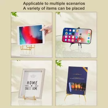 1/3 шт. подставка для пластины, металлический держатель фоторамки, высокая стабильность, гладкий край, нержавеющая, устойчивая к коррозии, настольная художественная подставка 4Inch 1pc чёрный