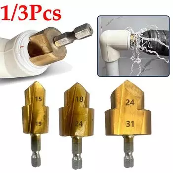 1/3 шт. PPR подъемное ступенчатое сверло с шестигранным хвостовиком инструмент для соединения водопроводных труб 20/25/32 мм полностью открытый технологический расширитель водопроводных труб