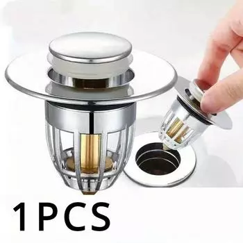 1-3 шт., пробка для фильтра для раковины для душа в ванной, фильтр для раковины для волос, пробка для кухонной ванны, пресс для отскока 1PCS белый