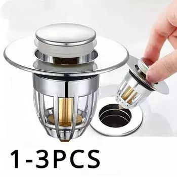 1-3 шт., пробка для фильтра для раковины для душа в ванной, фильтр для раковины для волос, пробка для кухонной ванны, пресс для отскока 1PCS белый