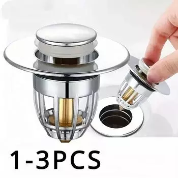1-3 шт., пробка для фильтра для раковины для душа в ванной, фильтр для раковины для волос, пробка для кухонной ванны, пресс для отскока 1PCS белый