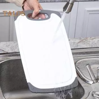 1/3 шт. разделочная доска для овощей, удобные ручки для нарезки, материал PP, отличная универсальная разделочная доска для дома S Square